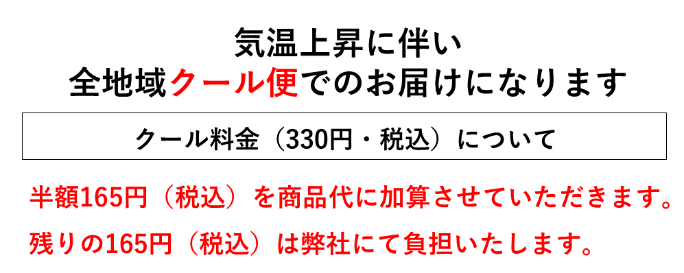 クール便でのお届けについて
