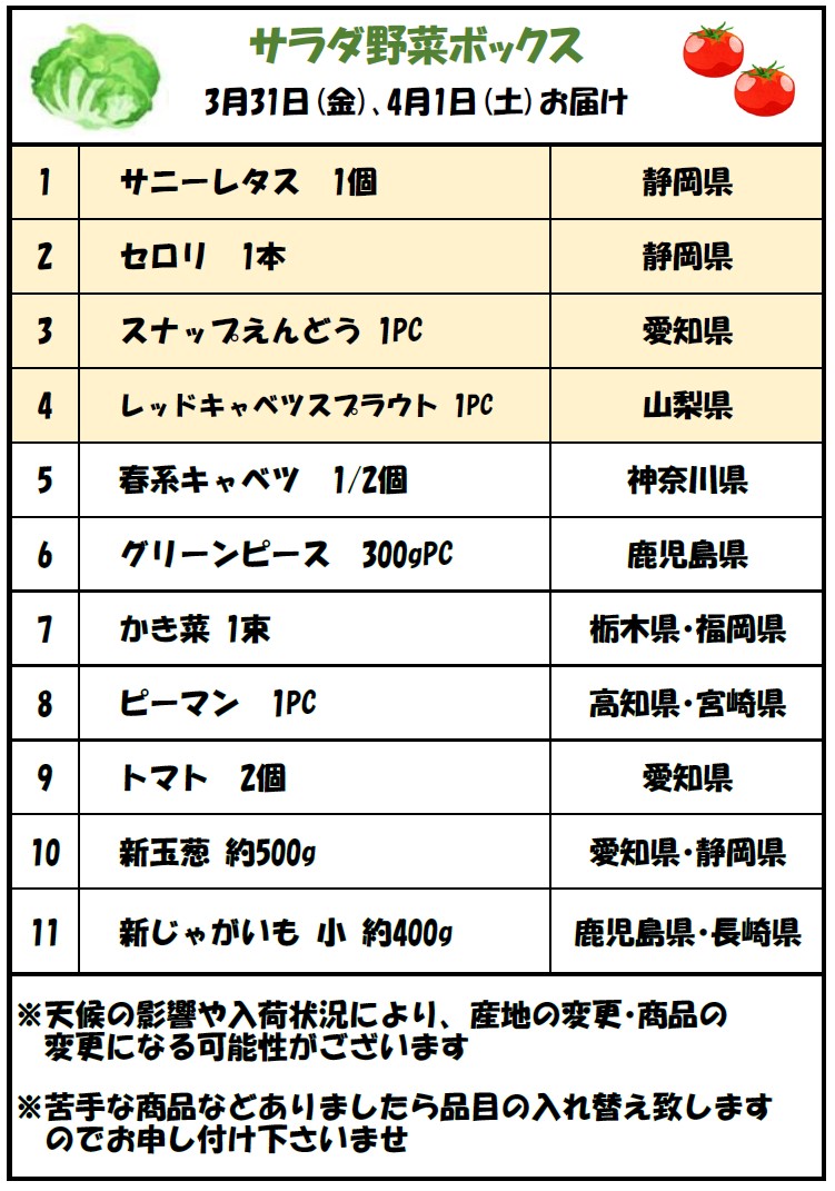 サラダアイテム
